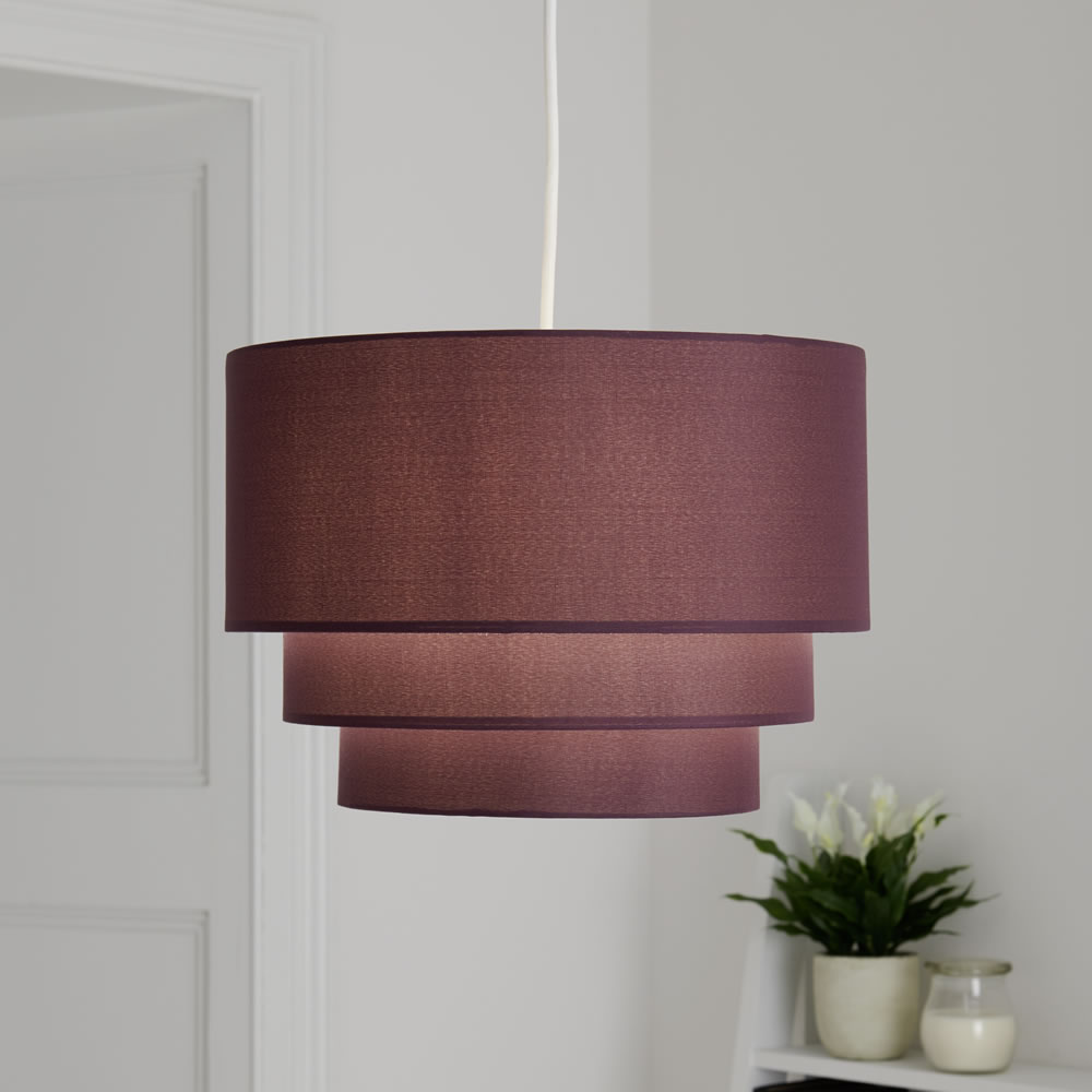 Wilko 3 Tier Plum Light Shade Wilko