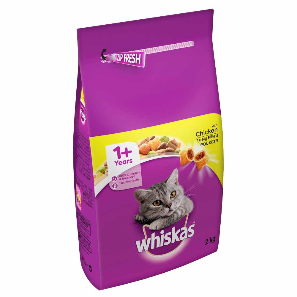 Whiskas Complete Dry Cat Food Chicken 2kg Image 2