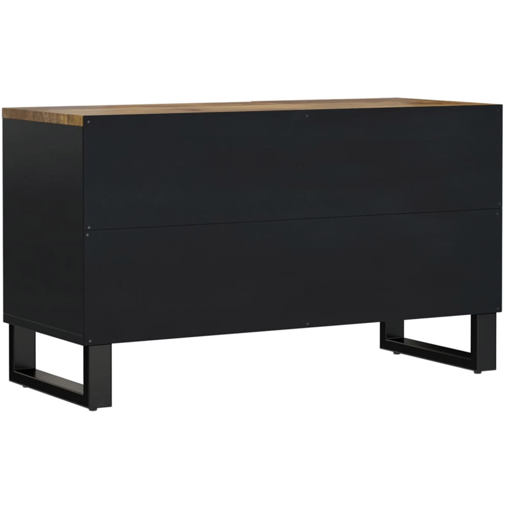 vidaXL Single Door 2 Open Shelf Honey Brown Solid Wood Mango TV Cabinet Image 6