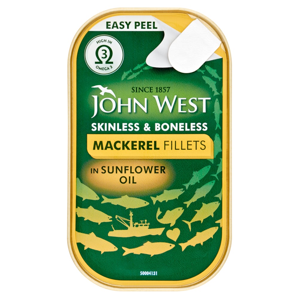 John West Mackerel Fillets in Sunflower Oil 115g Image