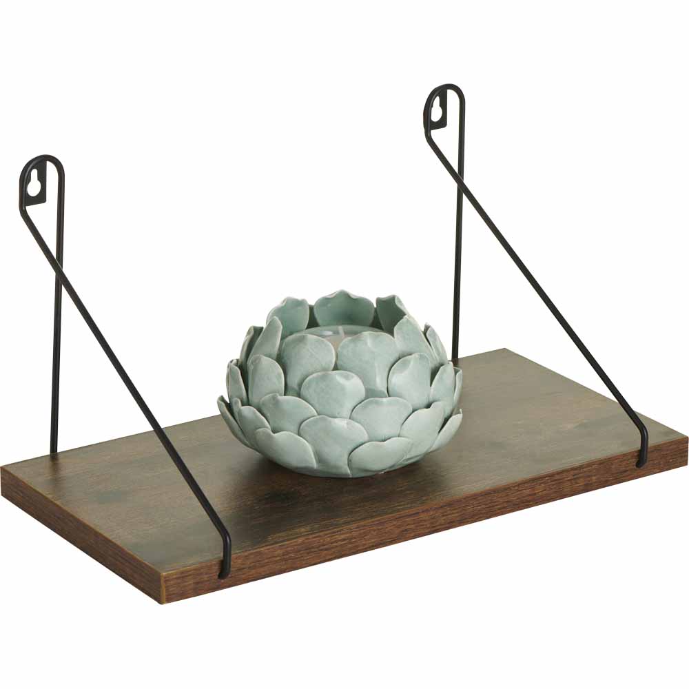 Wilko Set 3 Black Wire Trim Shelves Wilko