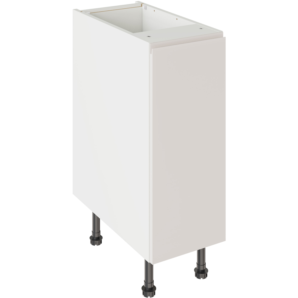 Kitchen Kit J-Pull Gloss Light Grey Base Kitchen Cabinet Flatpack 300mm Image 1