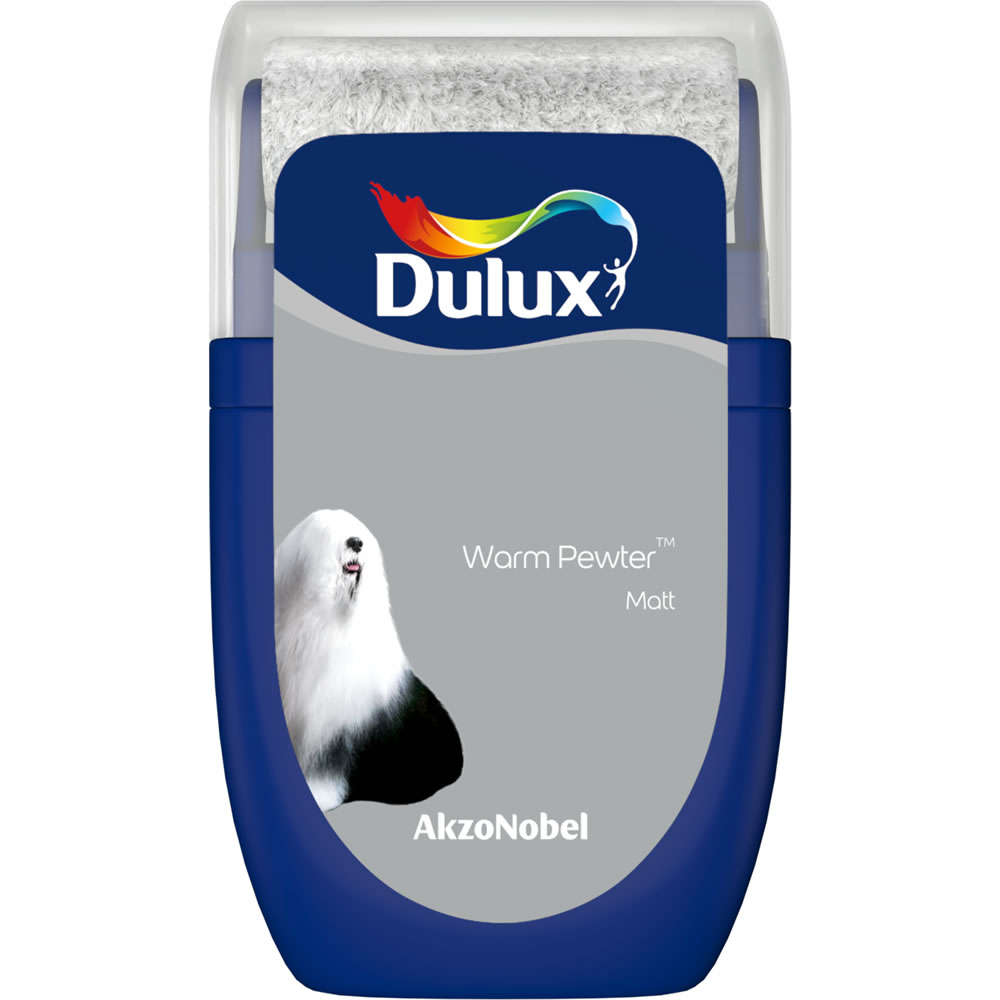 Dulux Warm Pewter Matt Emulsion Paint Tester Pot 30ml Image 1