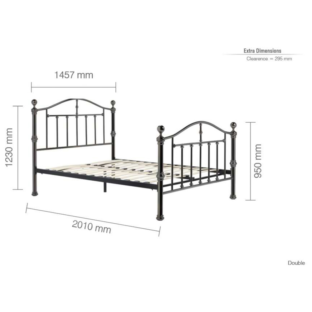 Victoria Double Black Bed Frame Image 8
