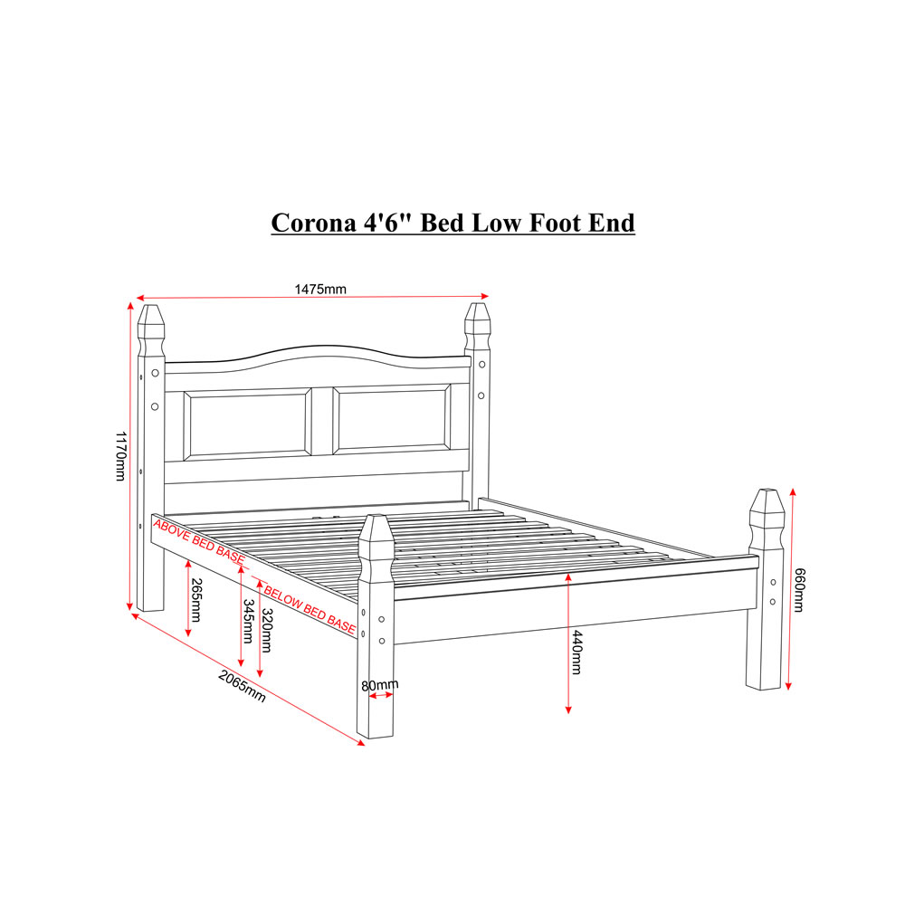 Corona Low Foot End Double Bed Image 2