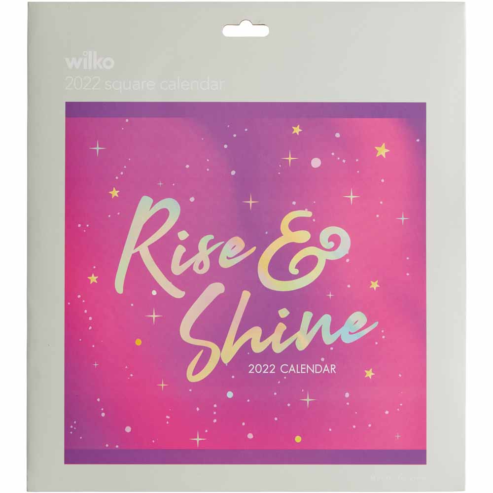 Wilko Square Rise Rise and Shine Month to View Calendar Image 5
