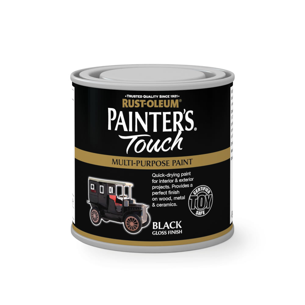 RustOleum Painter's Touch Gloss Paint Black 250ml Wilko