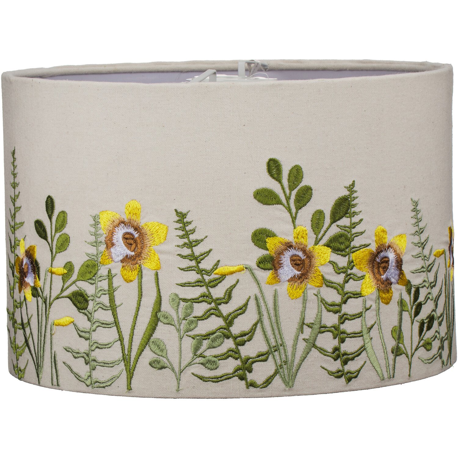 Daffodil Embroidered Lamp Shade Image
