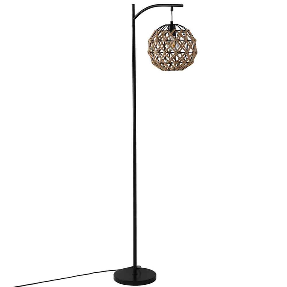 Living and Home Brown Spherical Shade Floor Lamp Image 1