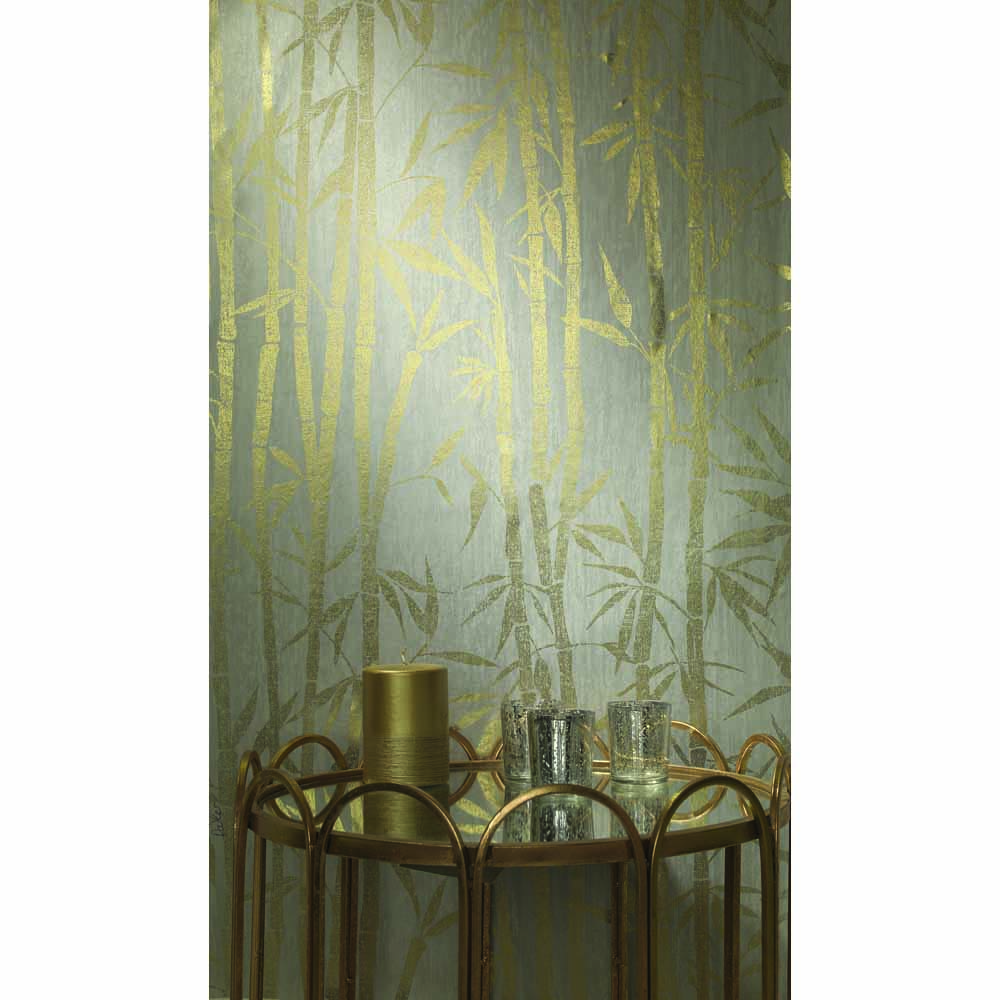 Holden Nandina Grey Gold Wallpaper Image 3