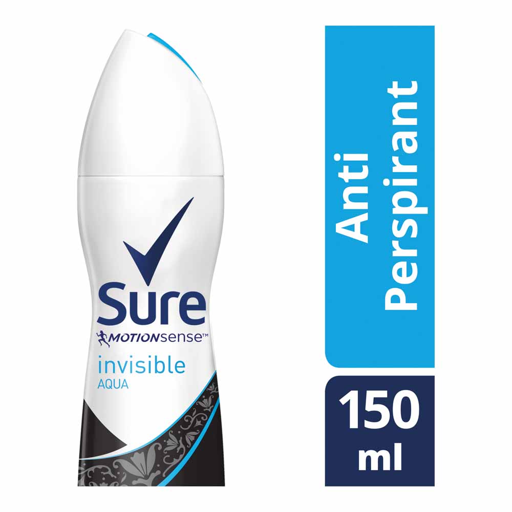 Sure Invisible Aqua Anti-Perspirant Deodorant 150ml  - wilko