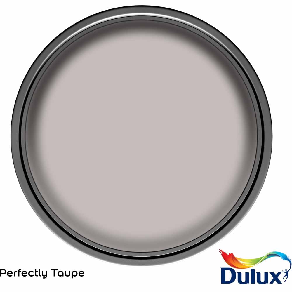 Dulux Walls & Ceilings Perfectly Taupe Silk Emulsion Paint 2.5L Image 3