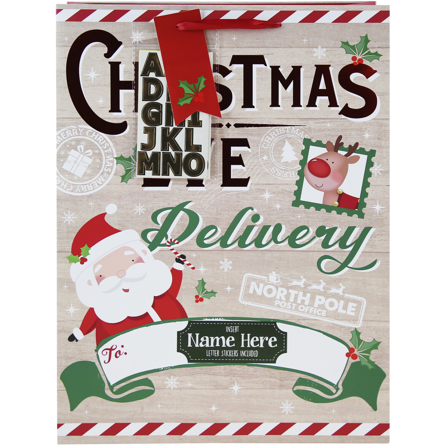 Personalised Xmas Eve Delivery Bag Image 2