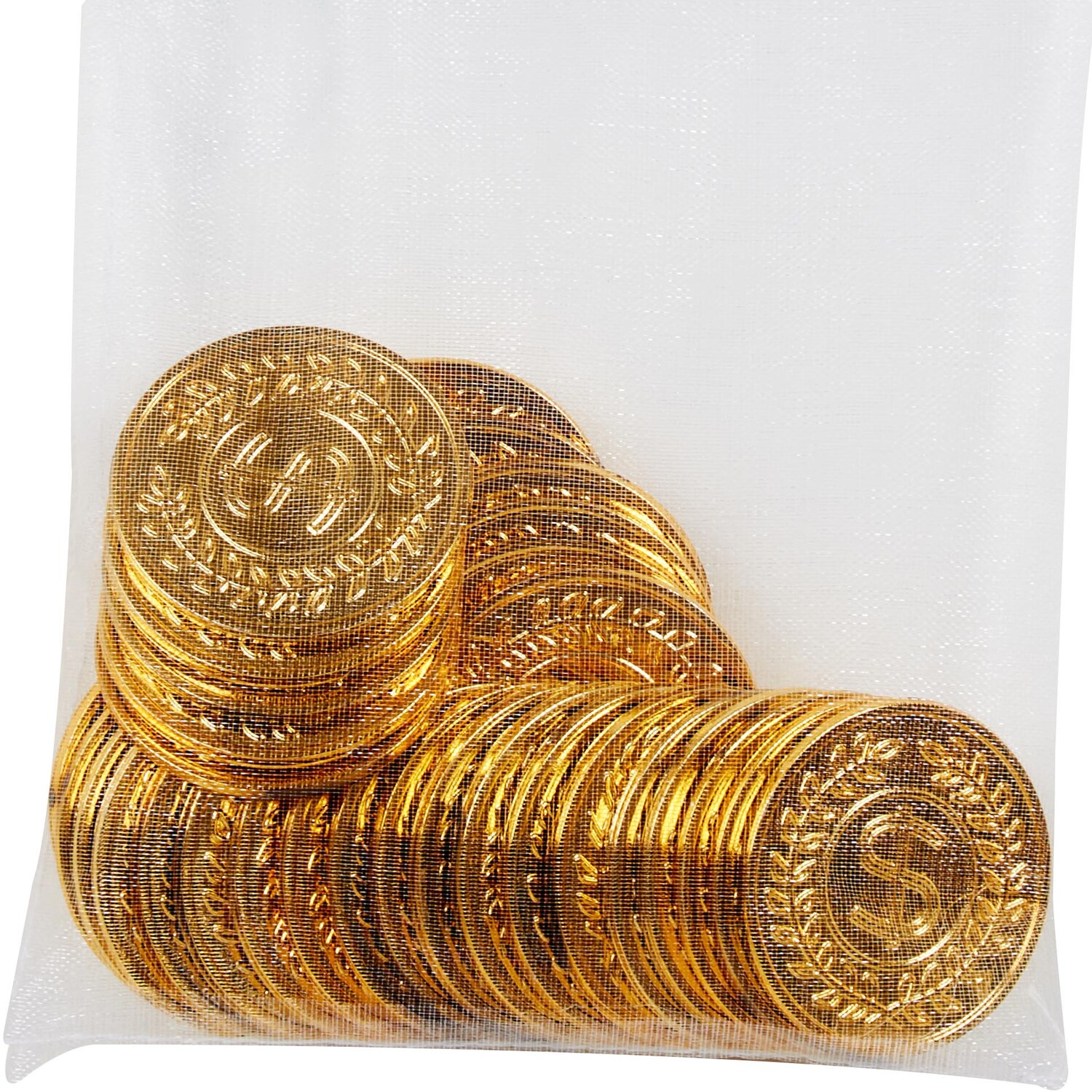 Pack of 30 Treasure Coins Party Favours - Gold Image 3
