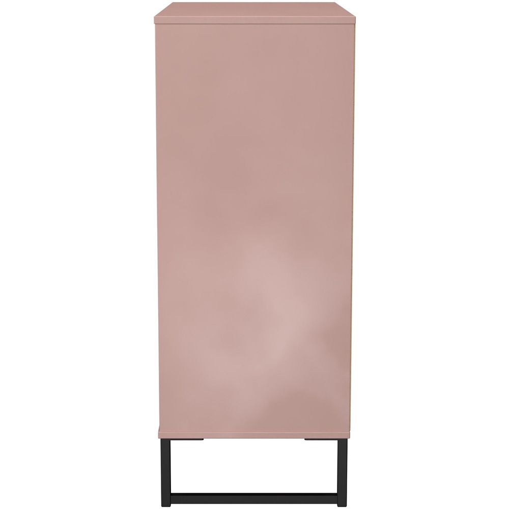 Crowndale Fluted 5 Drawer Kobe Pink Chest of Drawers Ready Assembled Image 3