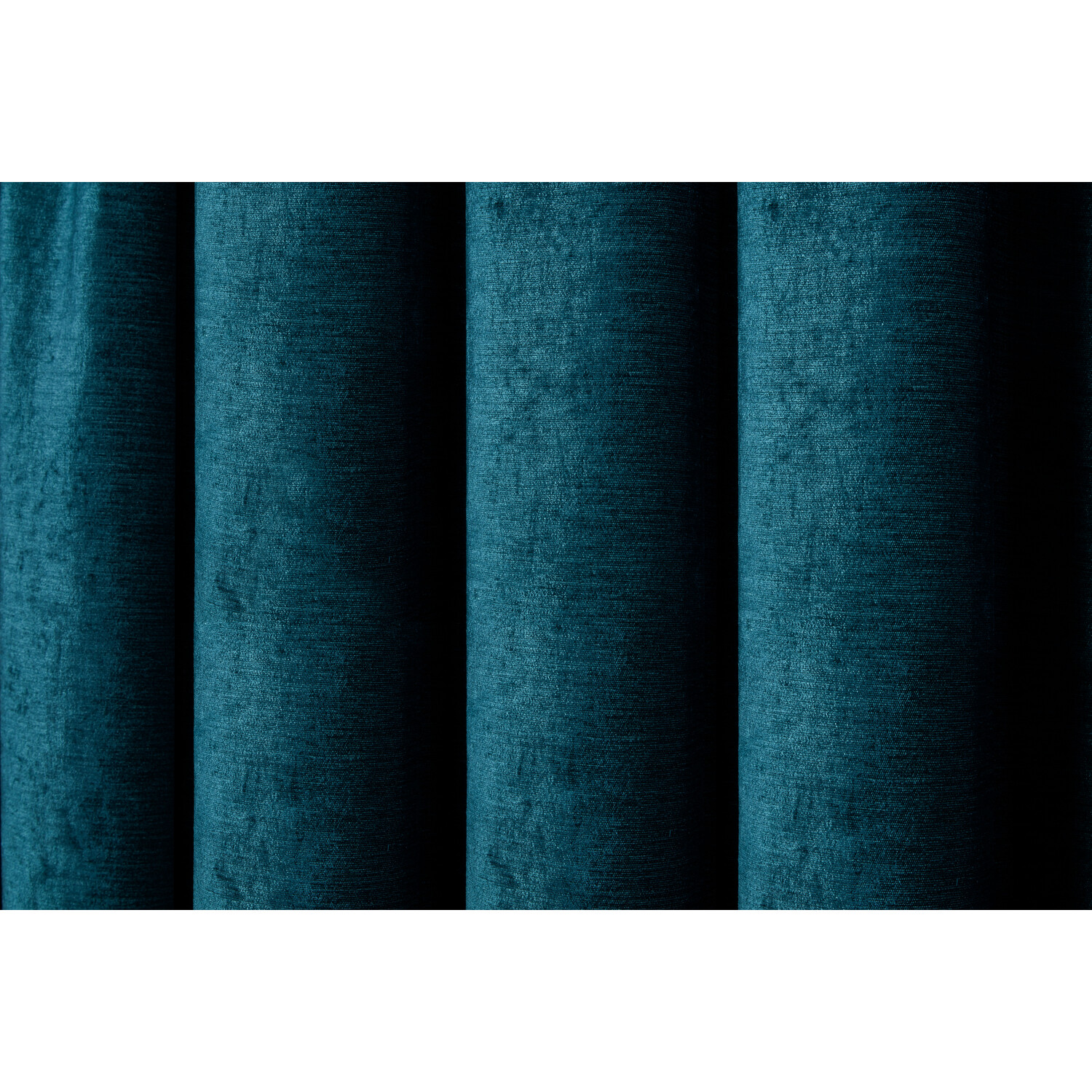 Chenille Taped Curtains - Teal / 168cm / 229cm Image 3