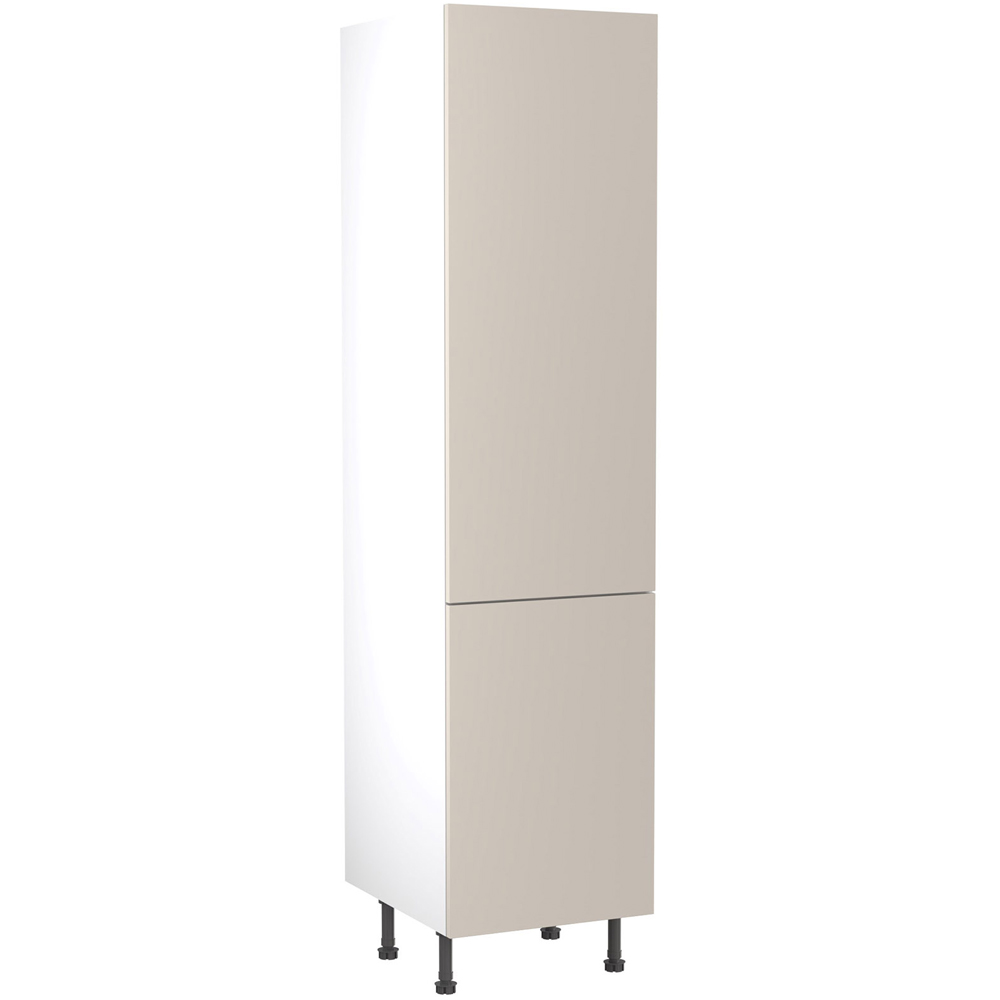 Kitchen Kit Slab Matt Light Grey Larder Cabinet Flatpack 500mm Image 1