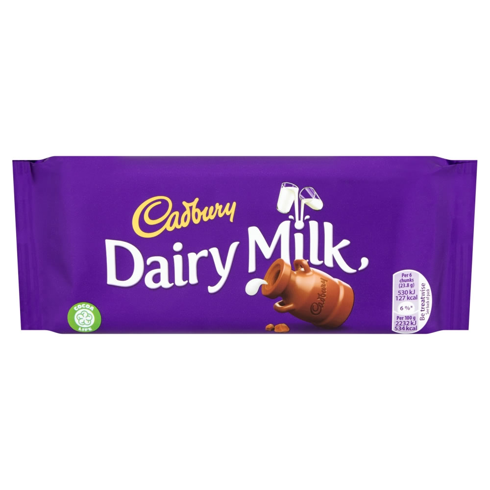 Cadbury Dairy Milk Chocolate Block 95g Image 2