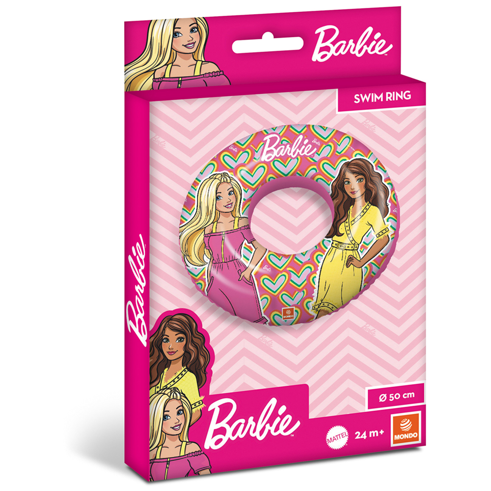 Mondo Kids Barbie Inflatable Swim Ring Image 2