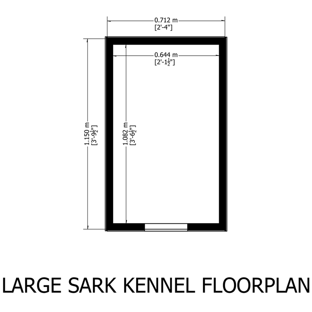 Shire 3.7 x 2.3ft Shiplap Sark Apex Dog Kennel Image 6