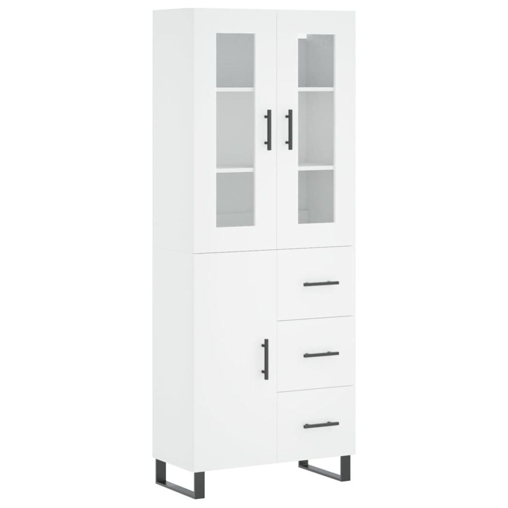 vidaXL 3 Door 3 Drawer White Highboard Image 2