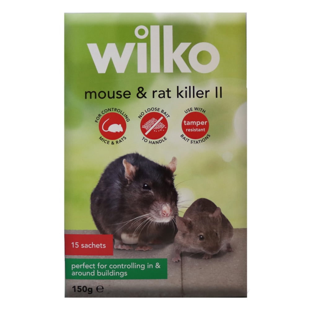 Wilko Mouse and Rat Killer Sachets 15 x 10g Image 1
