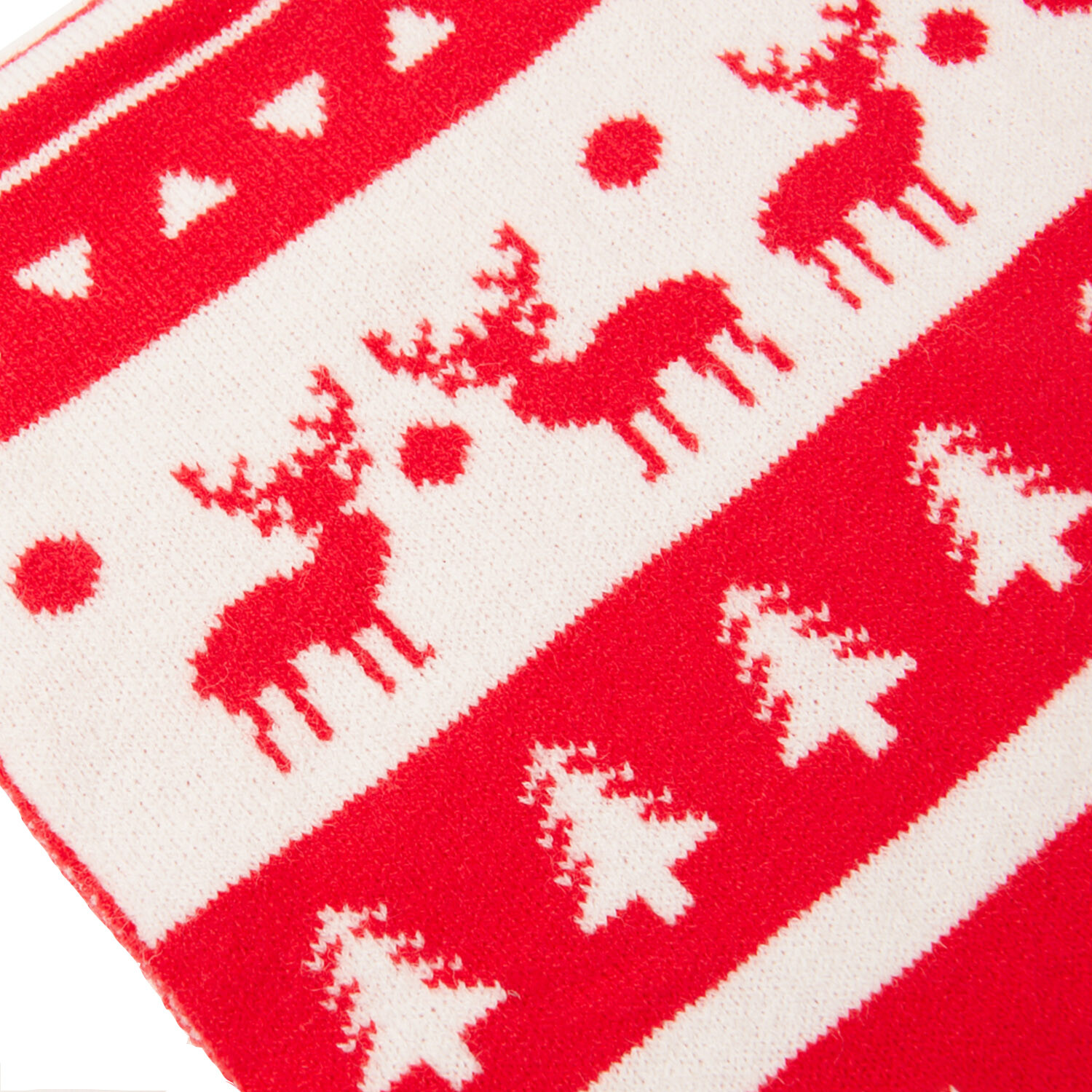 Christmas Scarf Red and White - Red and White Image 4