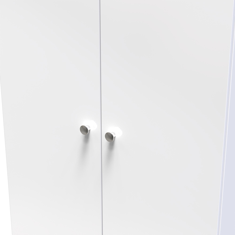 Crowndale Yarmouth 2 Door White Tall Wardrobe Ready Assembled Image 5