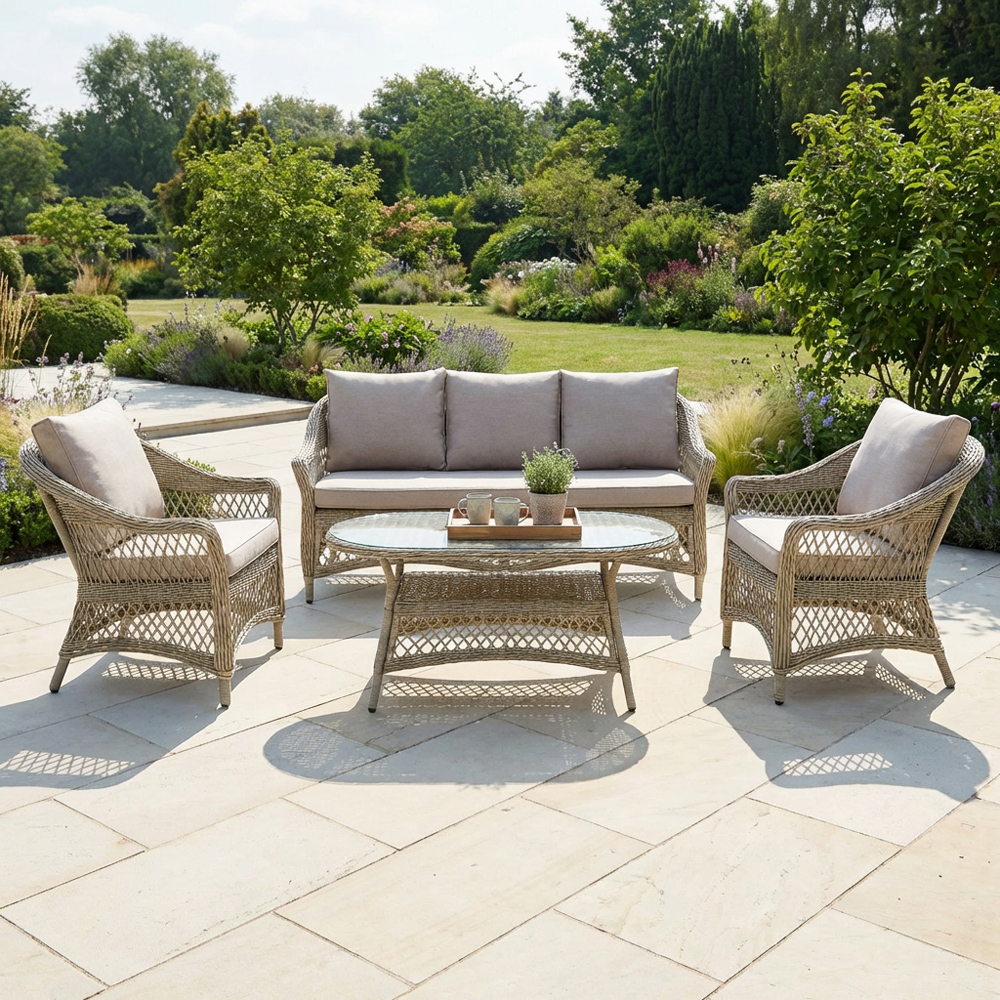 Malay Granada 5 Seater Natural Sofa Lounge Set Image 2