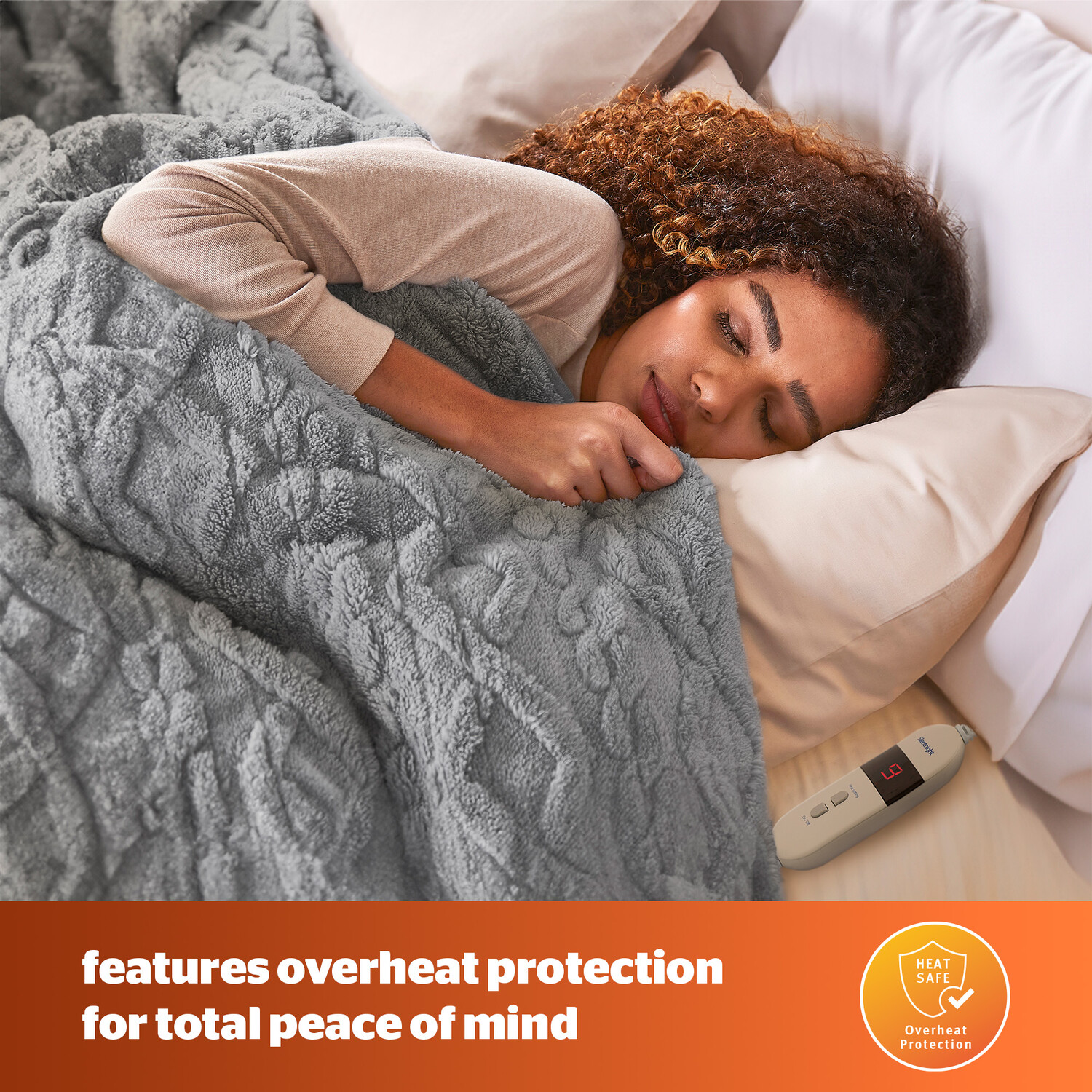 Silentnight Luxury Heated Throw Grey Image 5