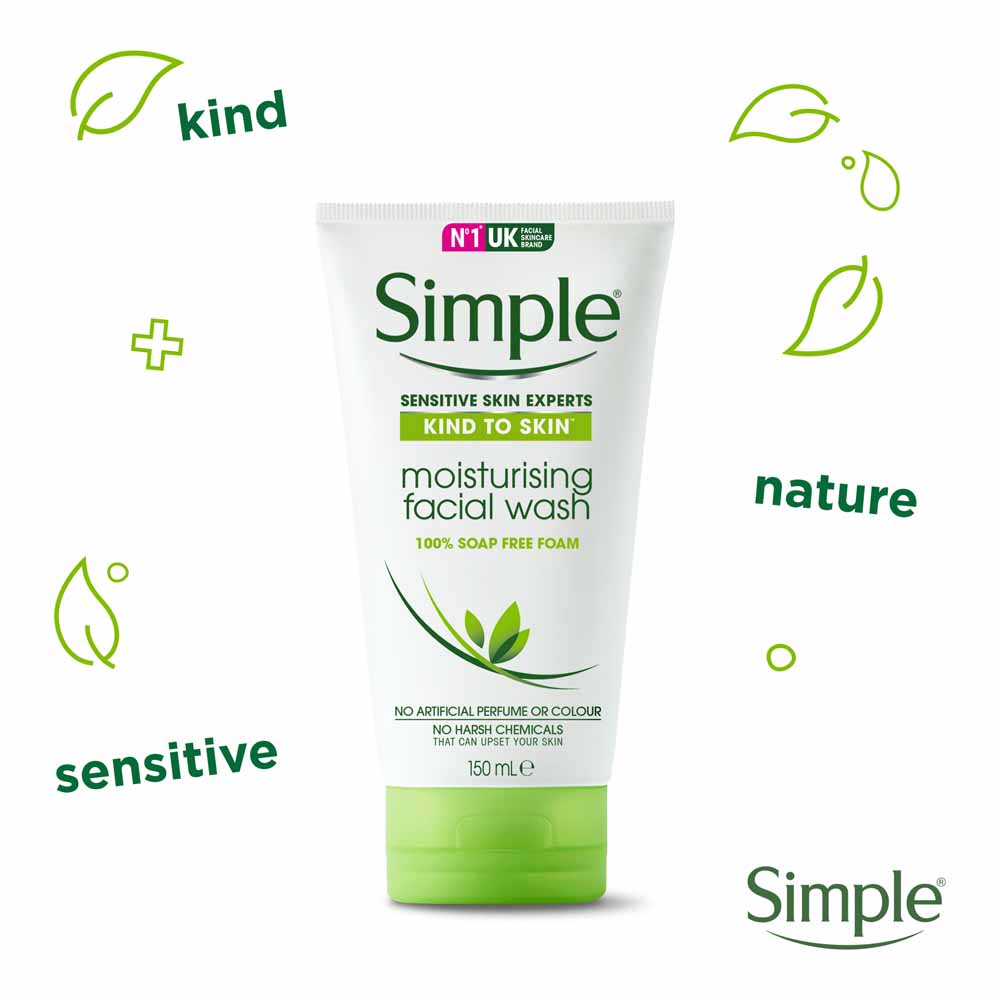 Simple Kind To Skin Moisturising Facial Wash Case of 6 x 150ml Image 3