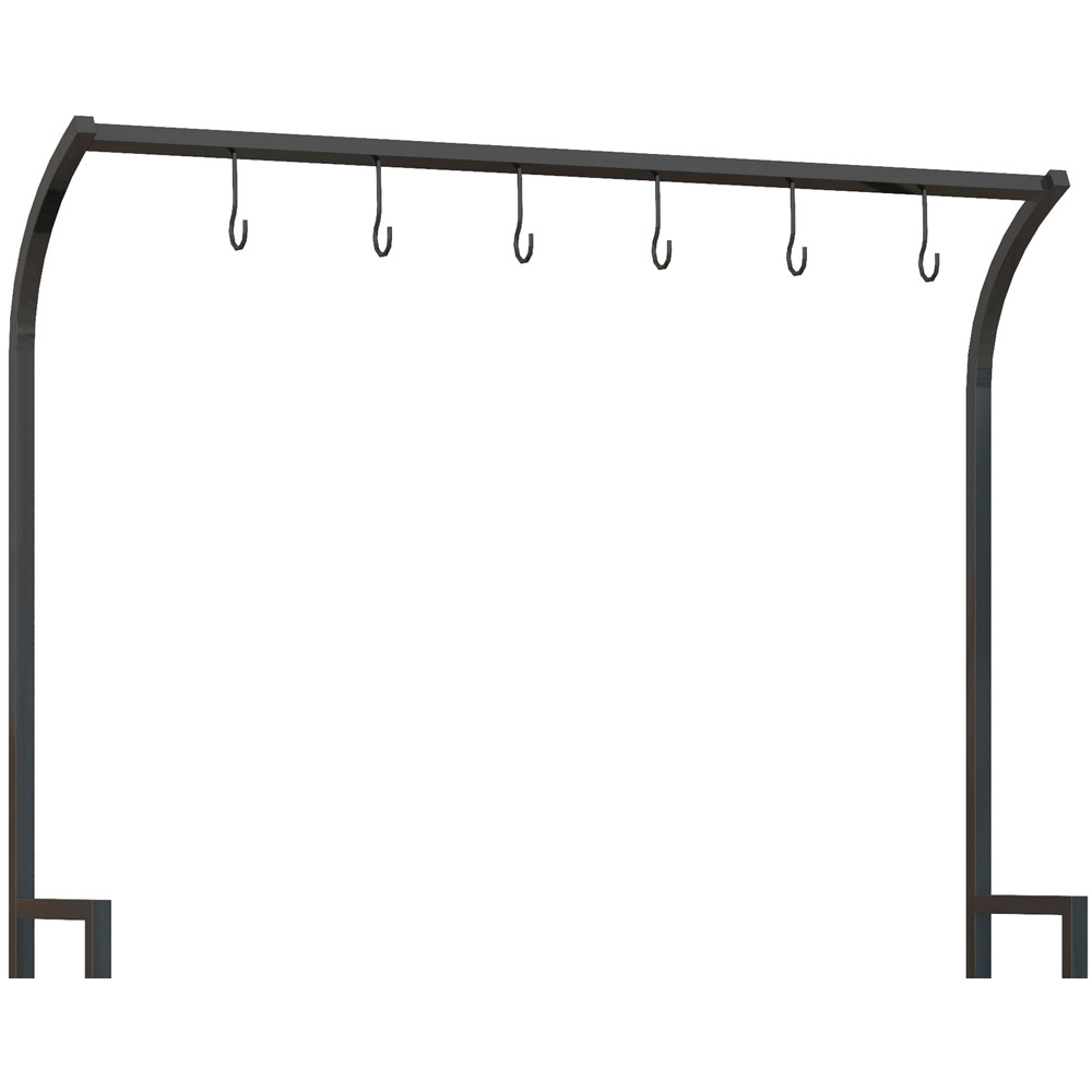 Outsunny 3 Tiered Plant Rack Stand with Hanging Hooks Image 3