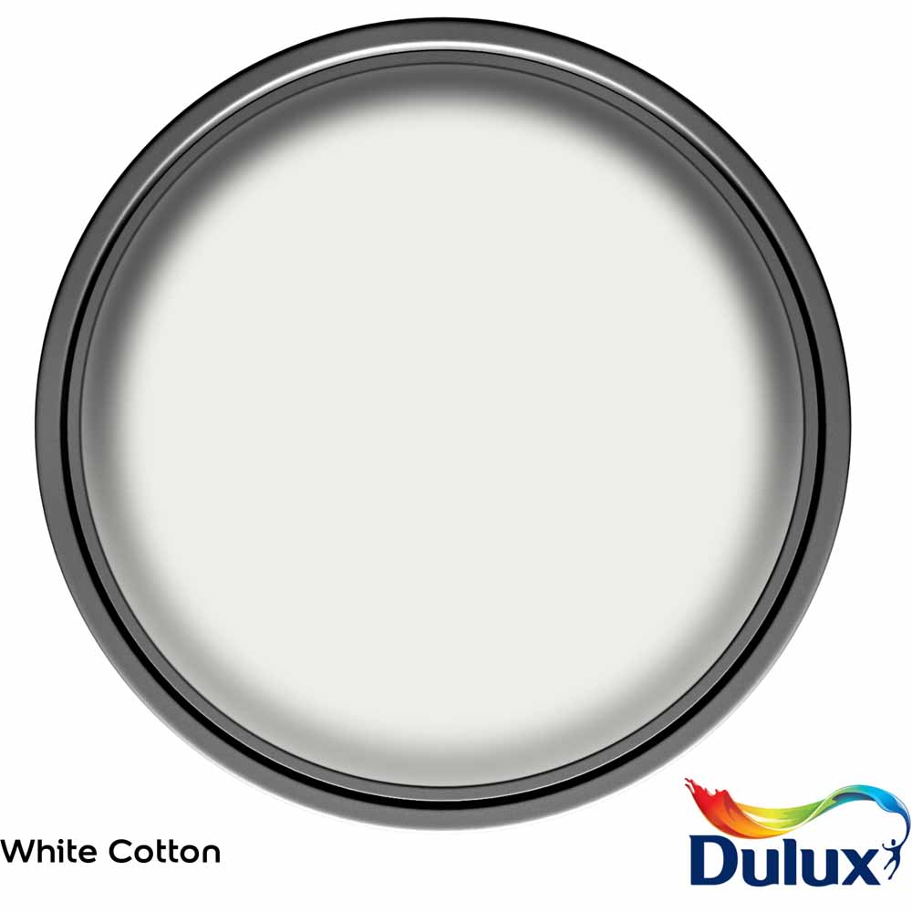 Dulux Wall & Ceilings White Cotton Matt Emulsion Paint 5L Image 3