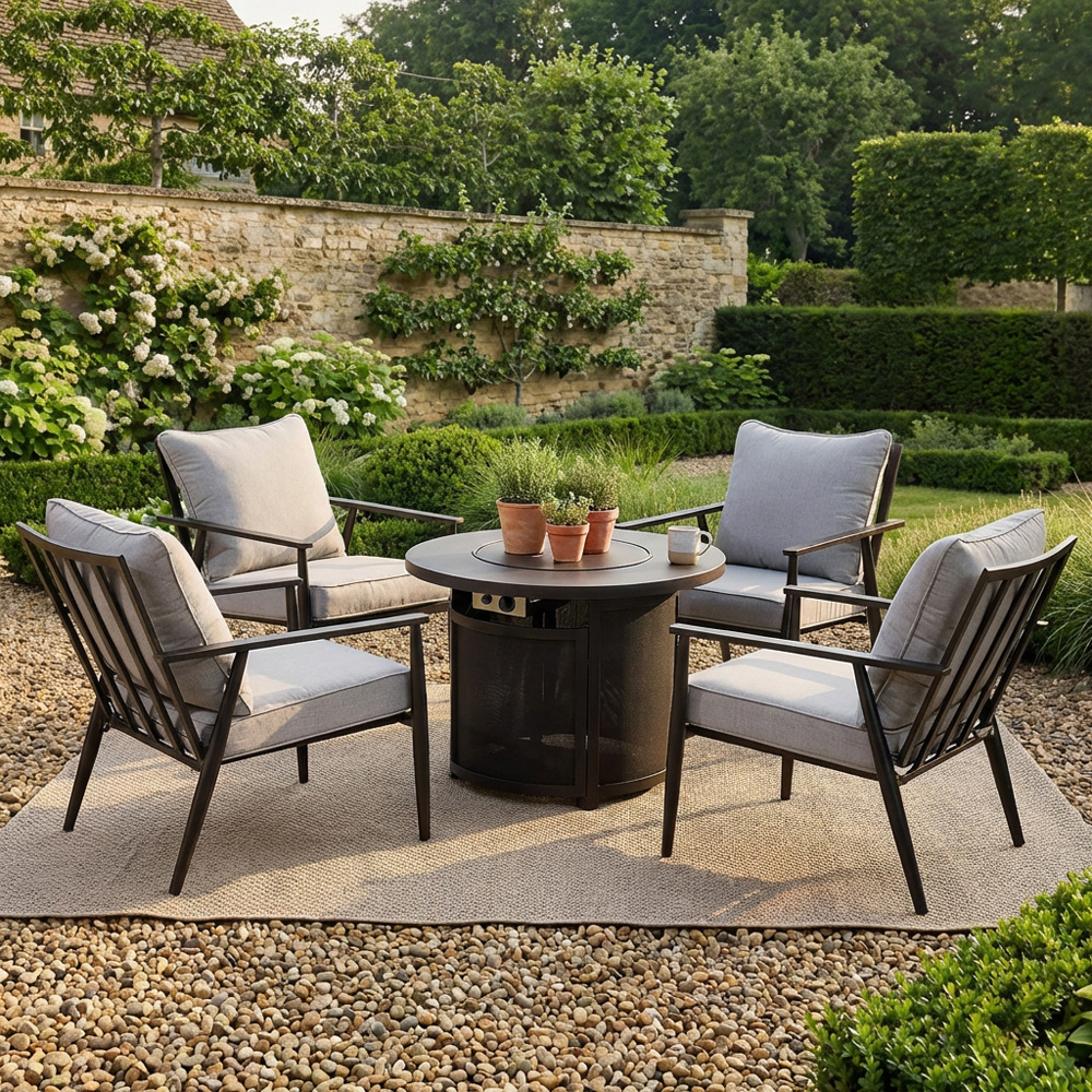 Lexi Fire Pit Set Black Image 3