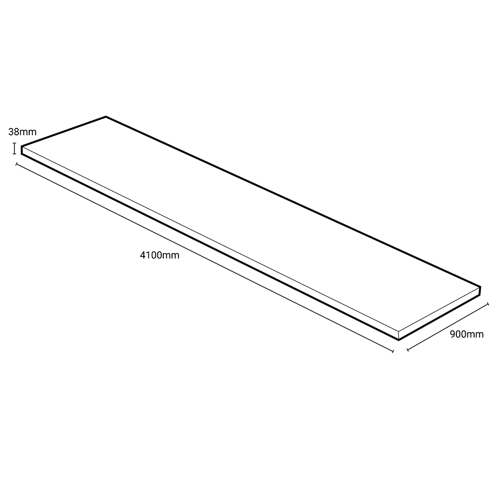 Omega Modern Cement Effect Laminate Square Edge Breakfast Bar 4100 x 900 x 38mm Image 7