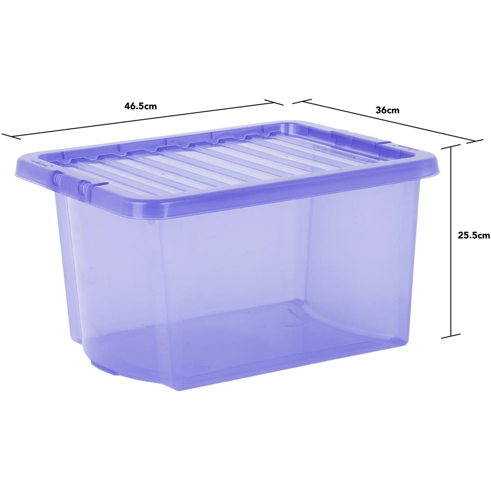 Wham 28L Blue Crystal Storage Box and Lid 5 Pack Image 5