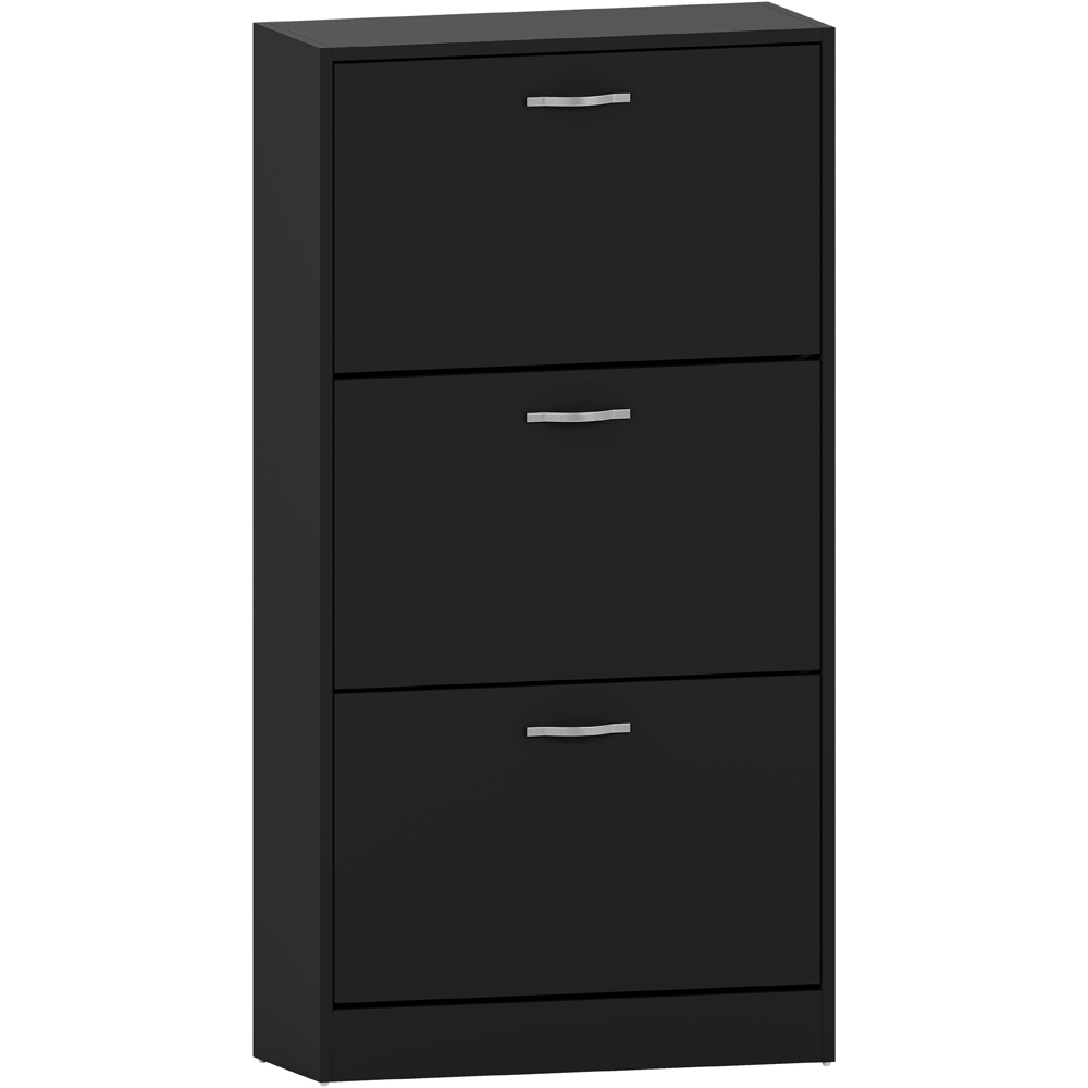 VIDA DESIGNS Black 3-Drawer Shoe Cabinet Rack Image 2