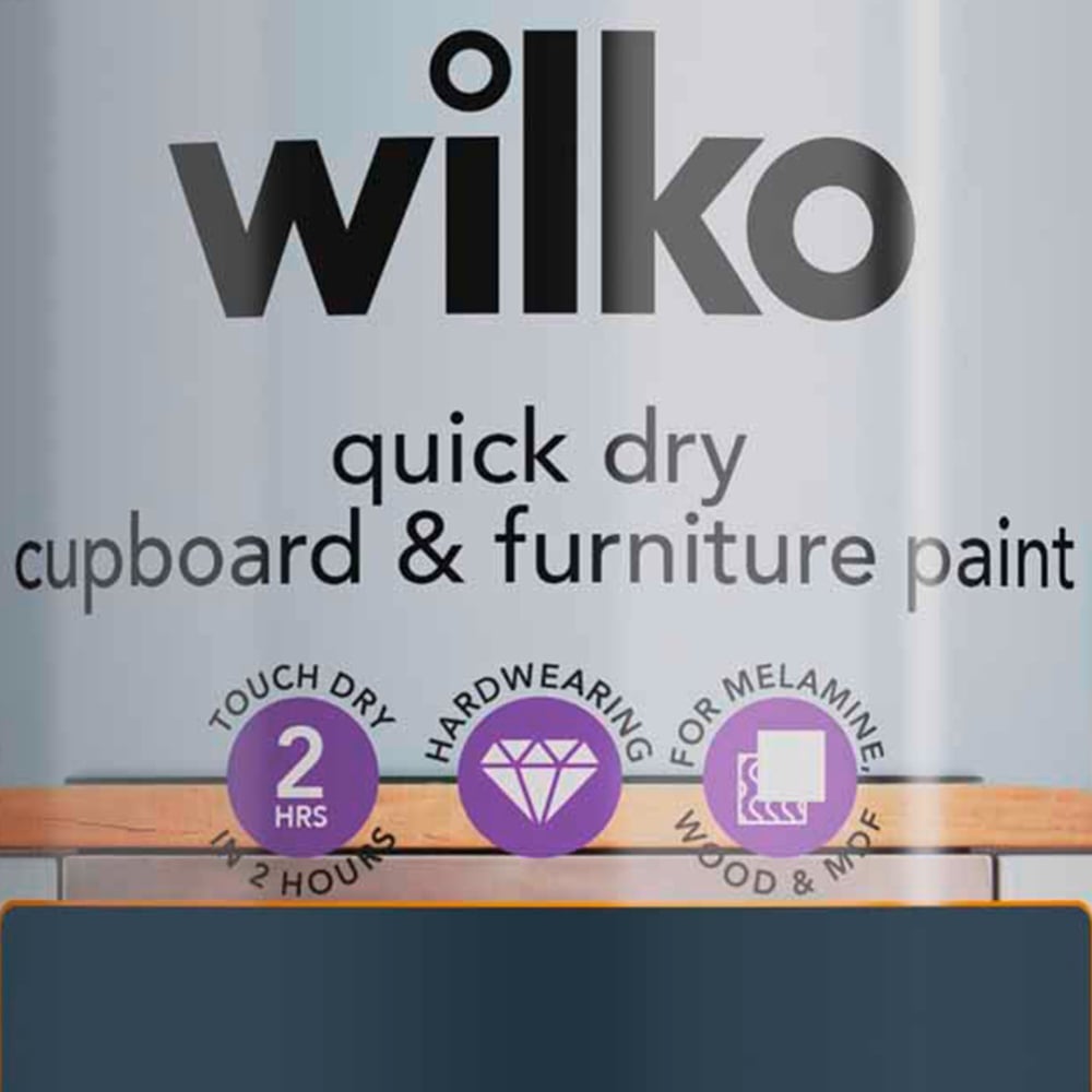 Wilko Quick Dry Intense Blueberry Furniture Paint 750ml Image 4
