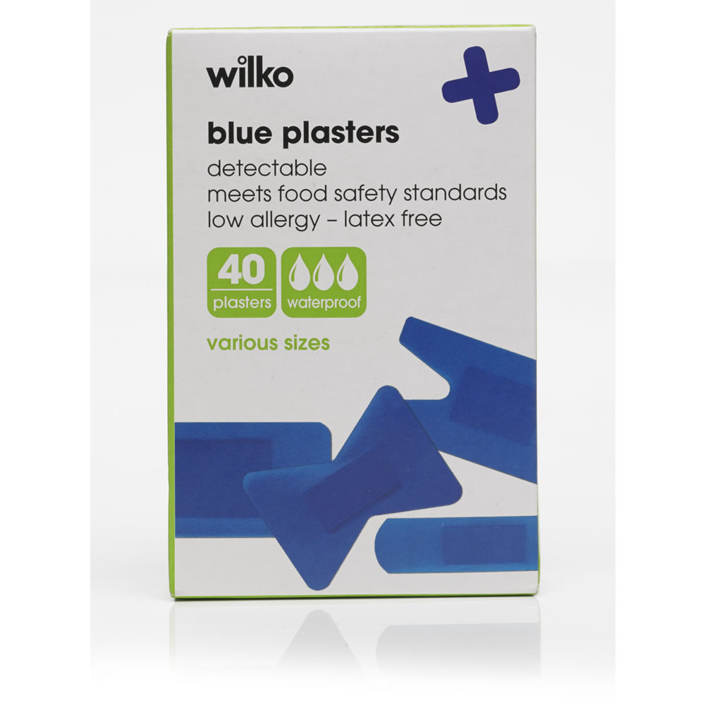 Wilko Blue Plasters 40 pack Image