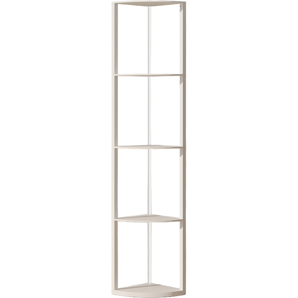HOMCOM 5 Shelf White Dimmable RGB LED Floor Lamp Image 1