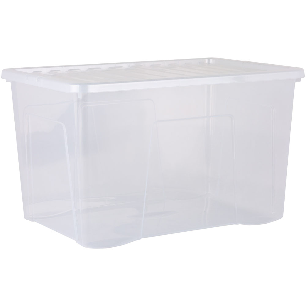 Wham 102L Clear Underbed Crystal Storage Box with Lid 4 Pack Image 3