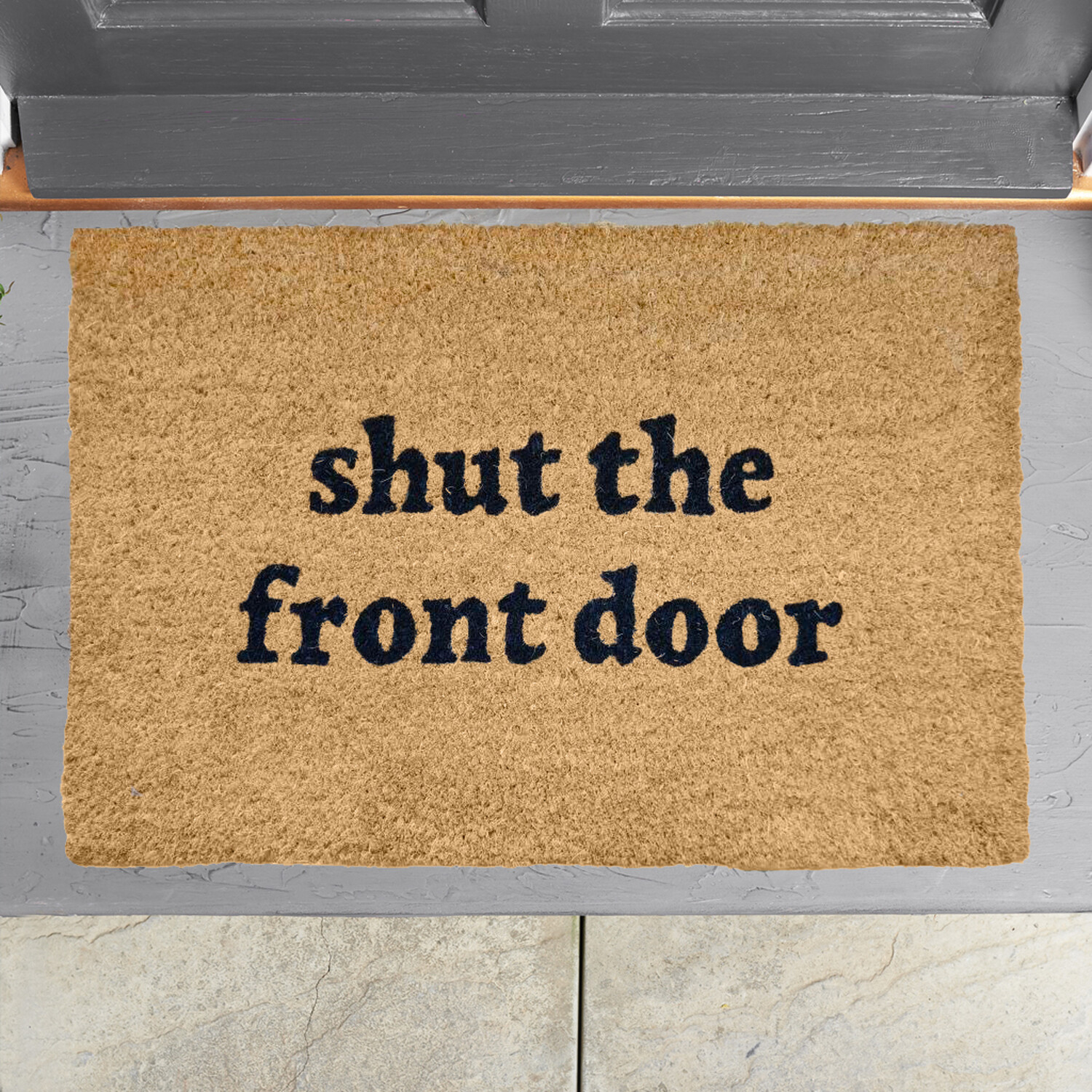 Printed Slogan Coir Mat Image 2