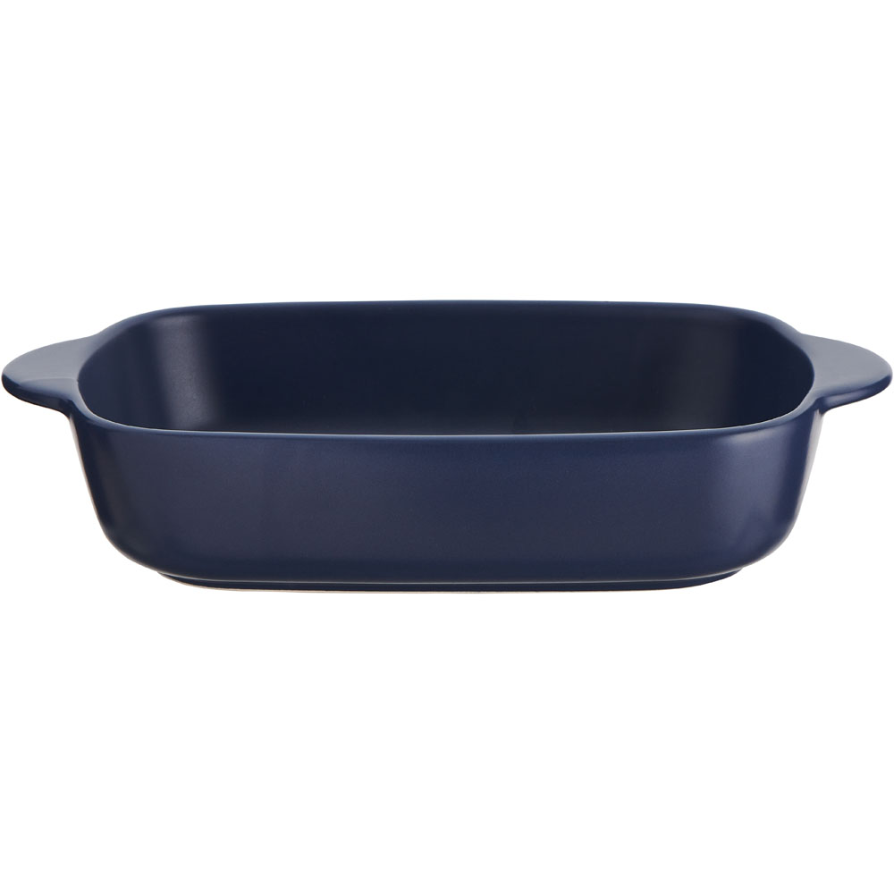 Wilko 27cm Blue Stoneware Rectangular Baking Dish Image 1