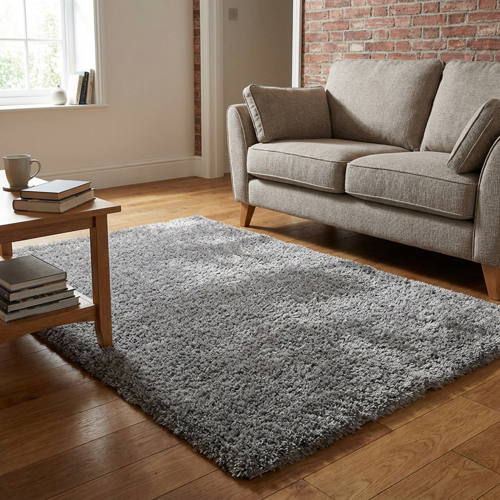 Soft Sumptuous Rug Silver 170cm Image 8