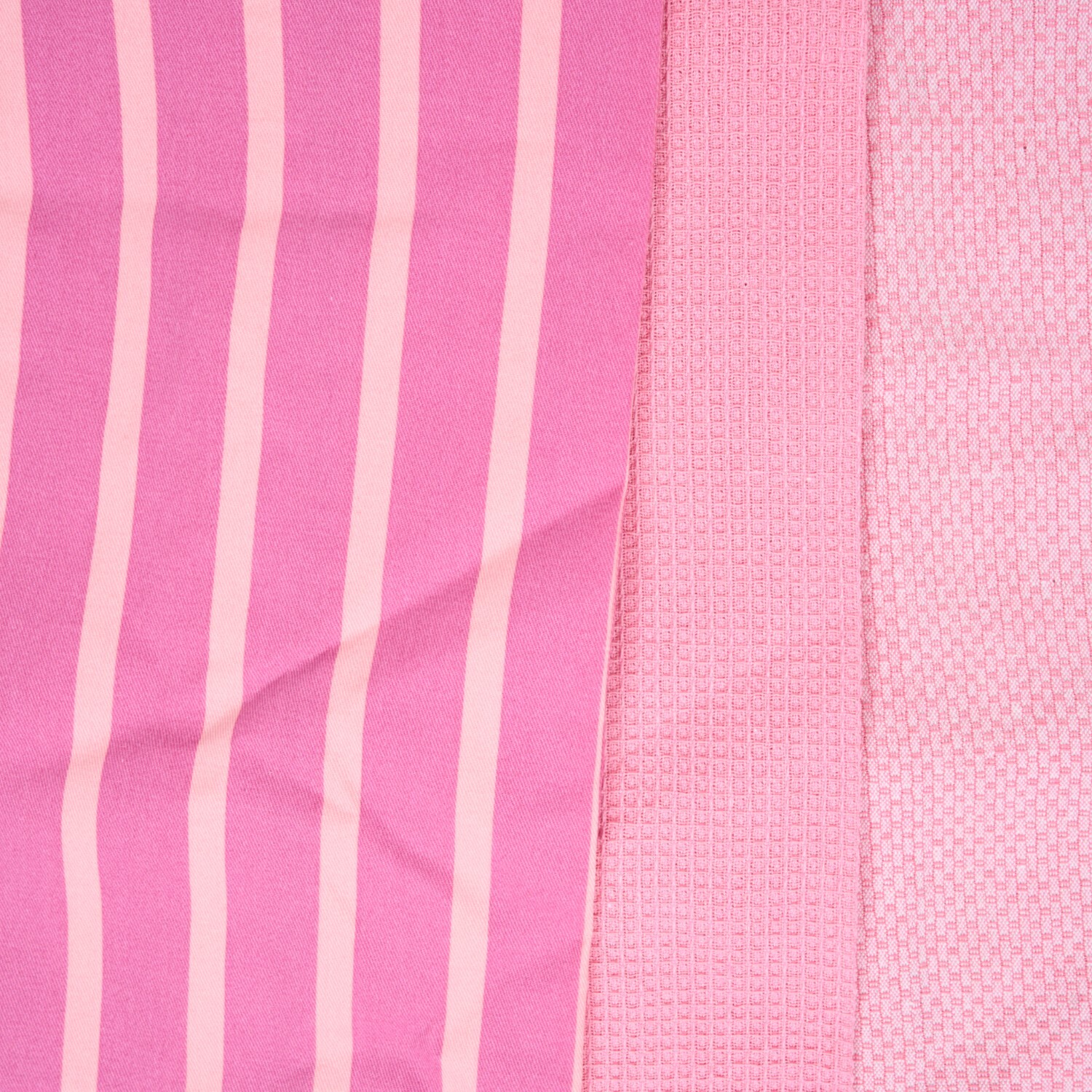 Pack of 3 Stripe Tea Towels Pink Image 4