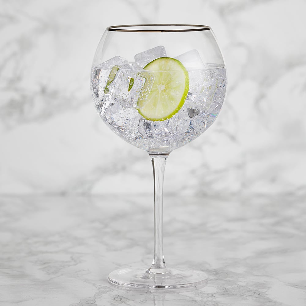 Wilko Silver Gin Glasses 2 Pack Image 5