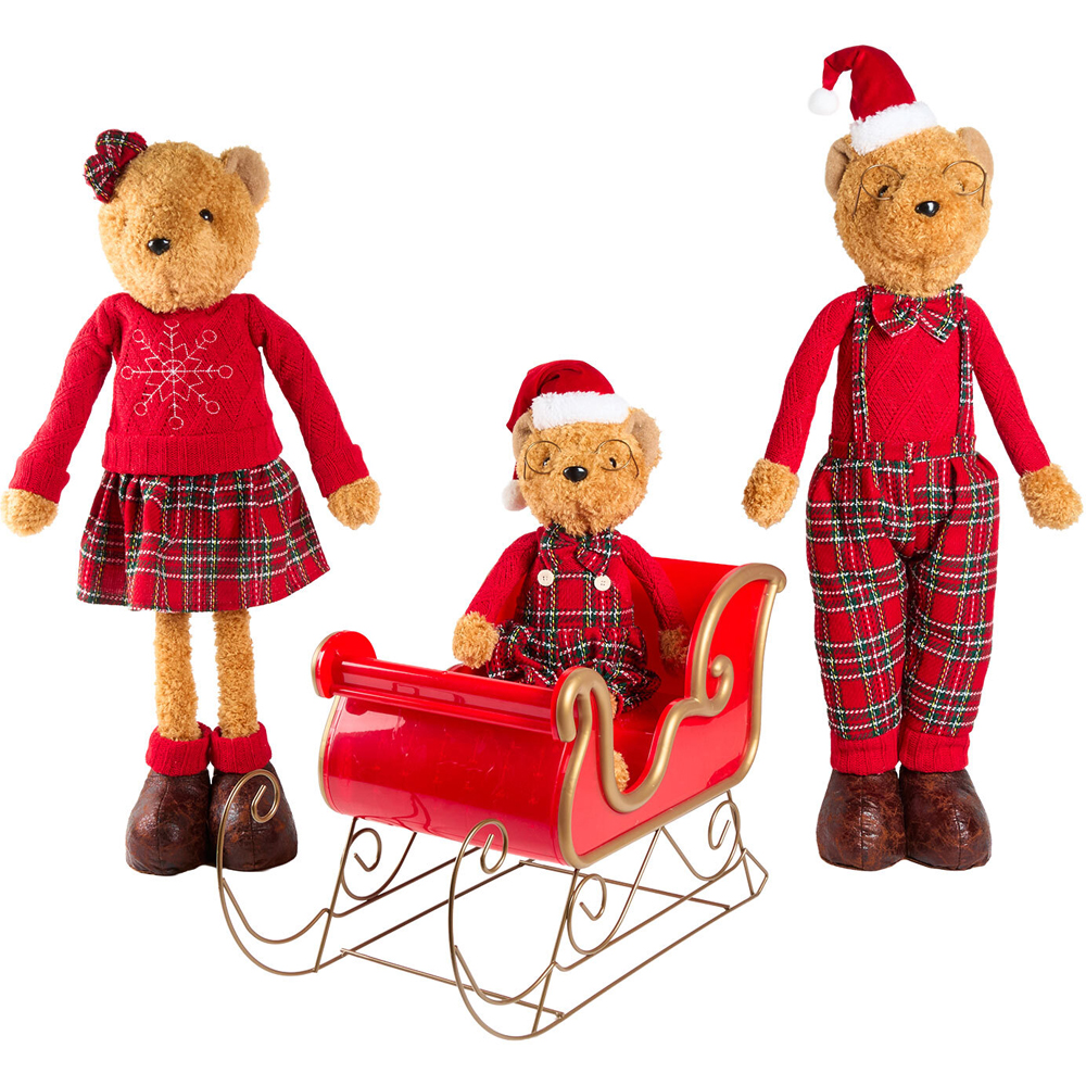 Bear Family with LED Sleigh Image 5