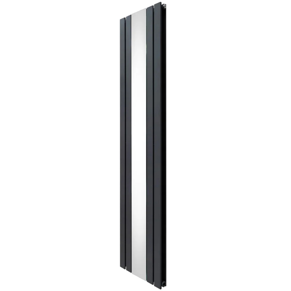 Monster Shop 6012BTU Anthracite Grey Flat Panel Mirror Radiator with Valves 1800 x 425mm Image 3