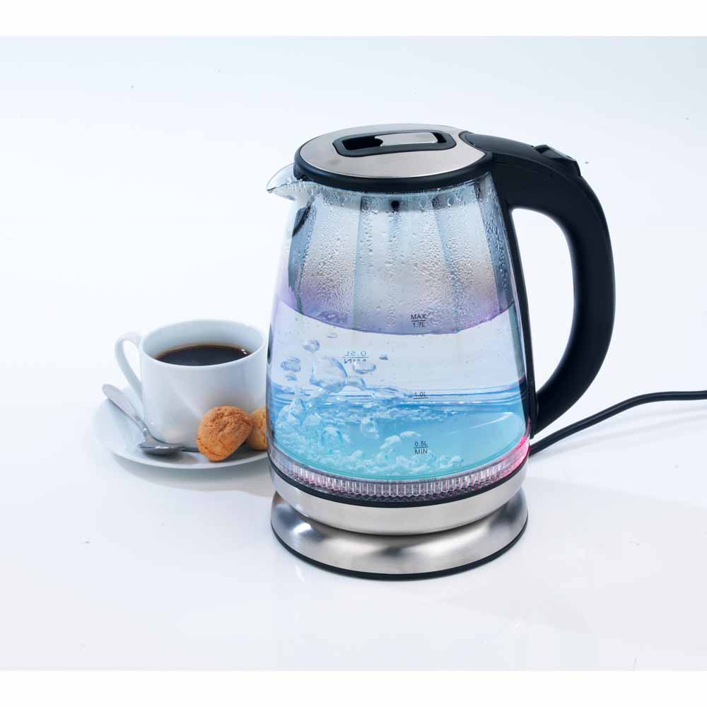Salter Colour Change Glass Kettle 1.7L Wilko