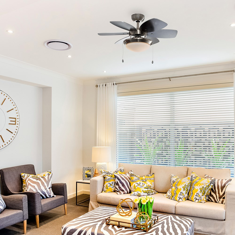 ValueLights Spitfire Ceiling Fan with Light 30 inch Image 2